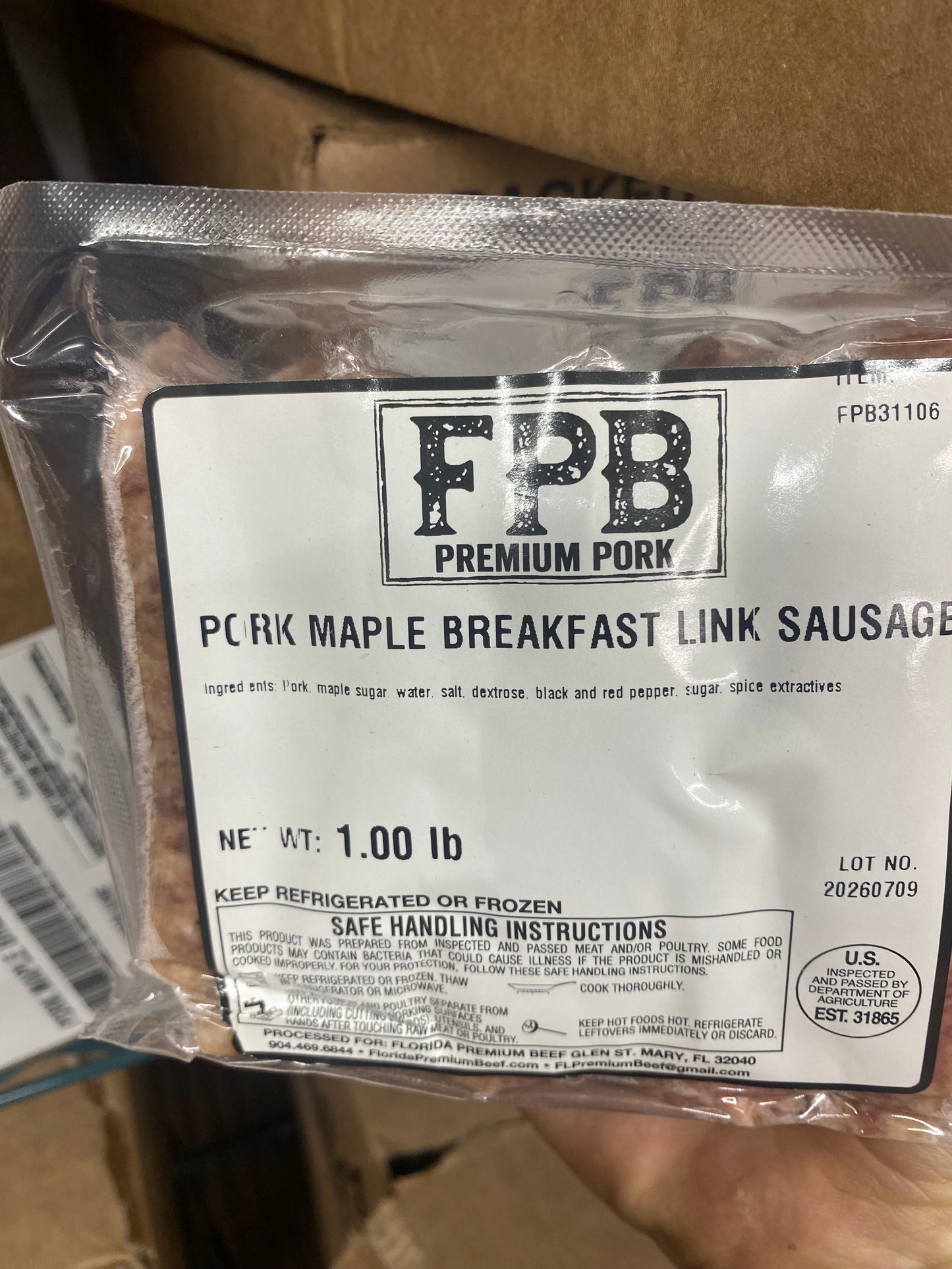Pastured Pork Maple Sausage Link