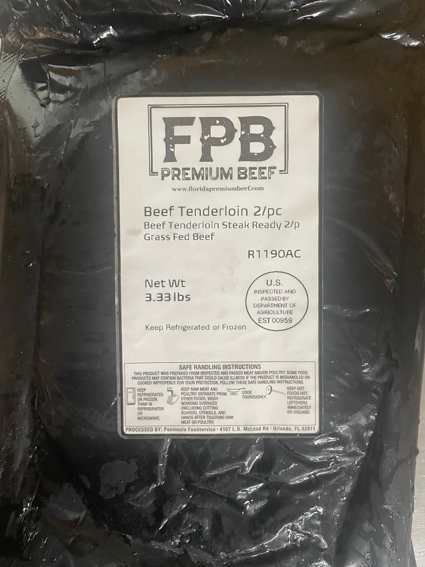 Grassfed Beef Whole Tenderloin