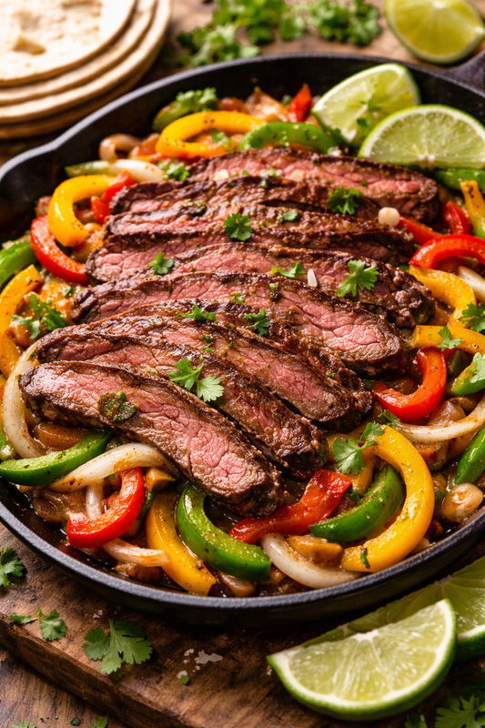Sheet-Pan Flank Steak Fajitas