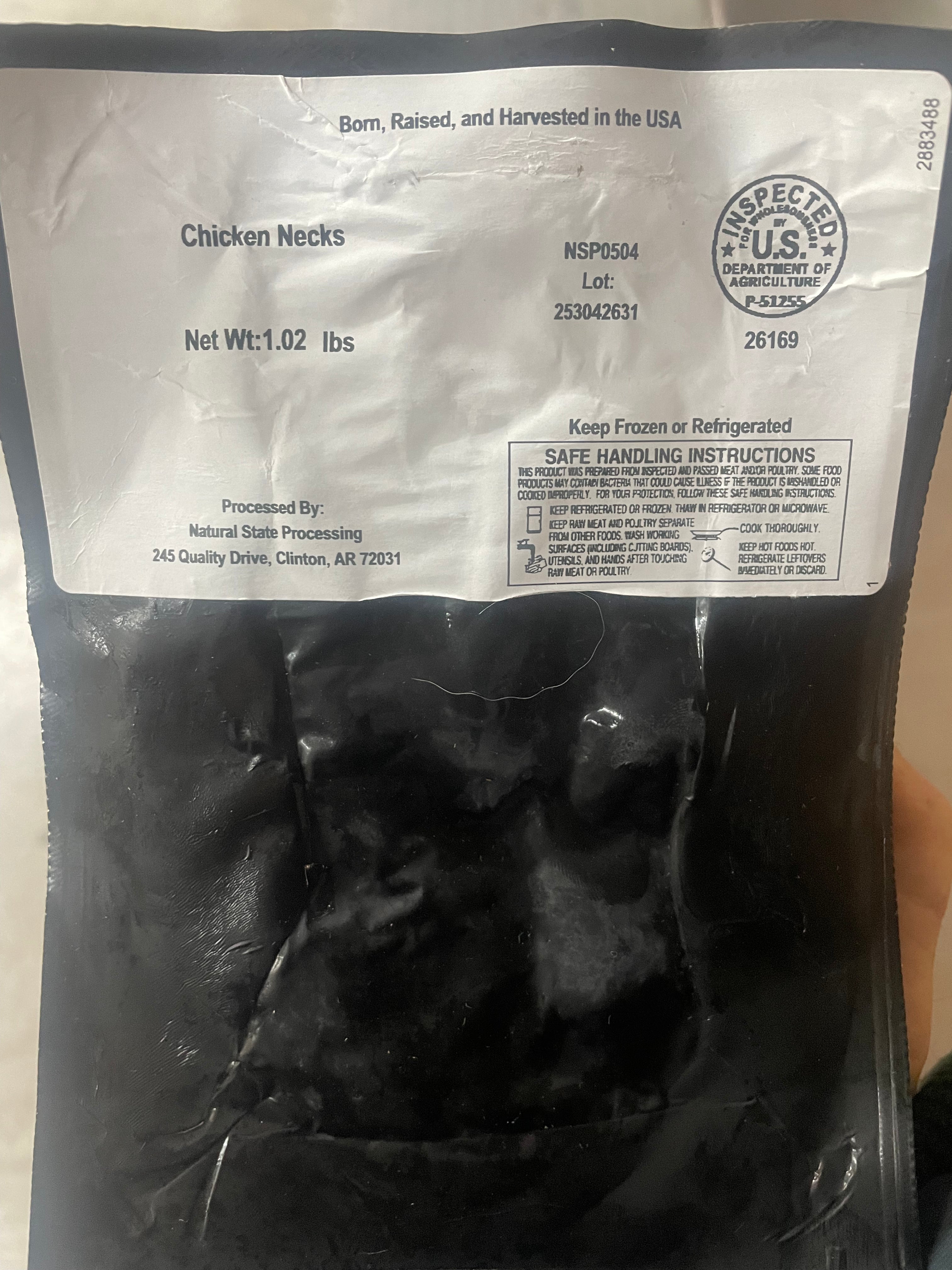 Pastured NON GMO Chicken Neck Bones