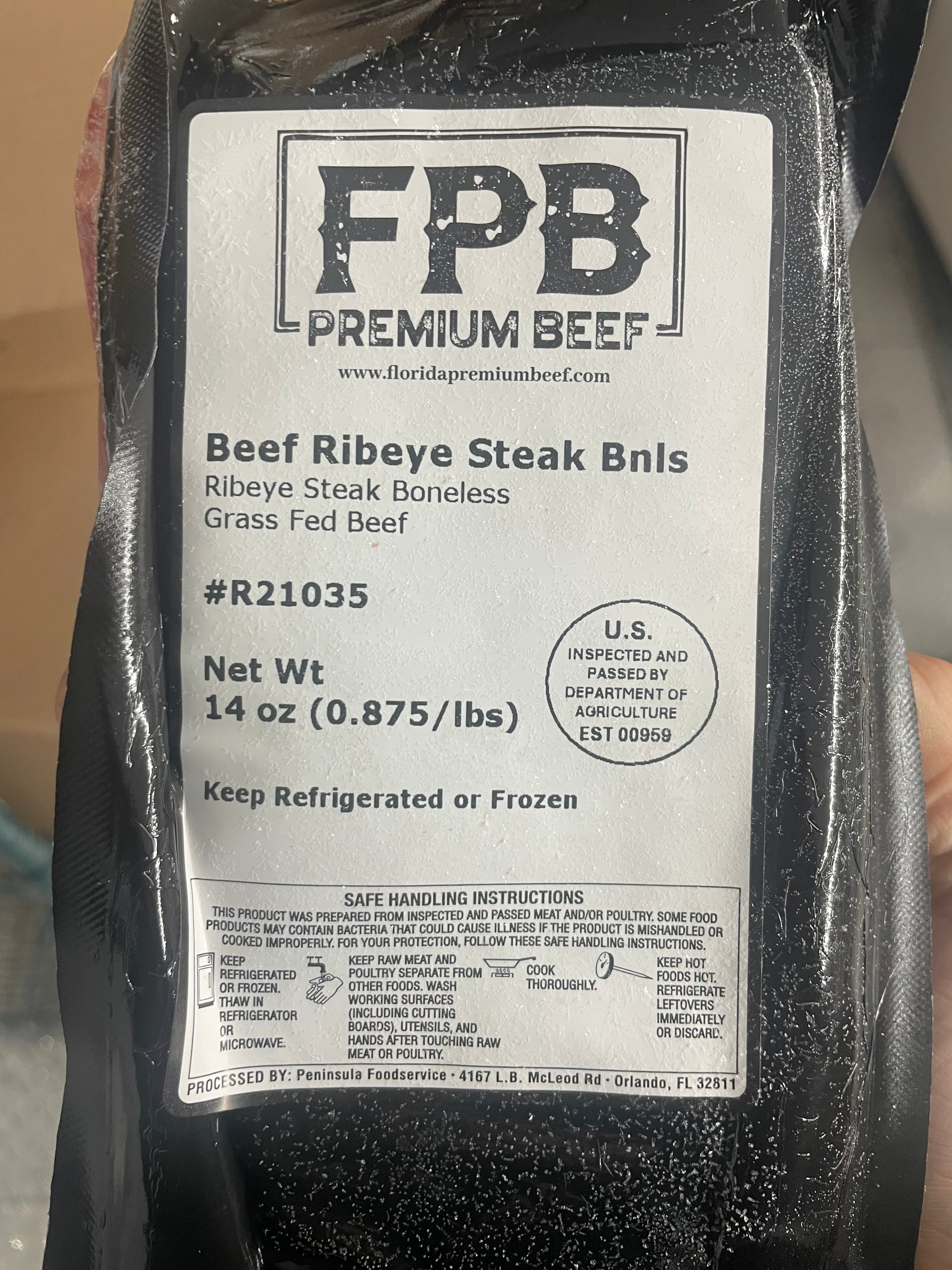 Grassfed Beef Boneless Ribeye