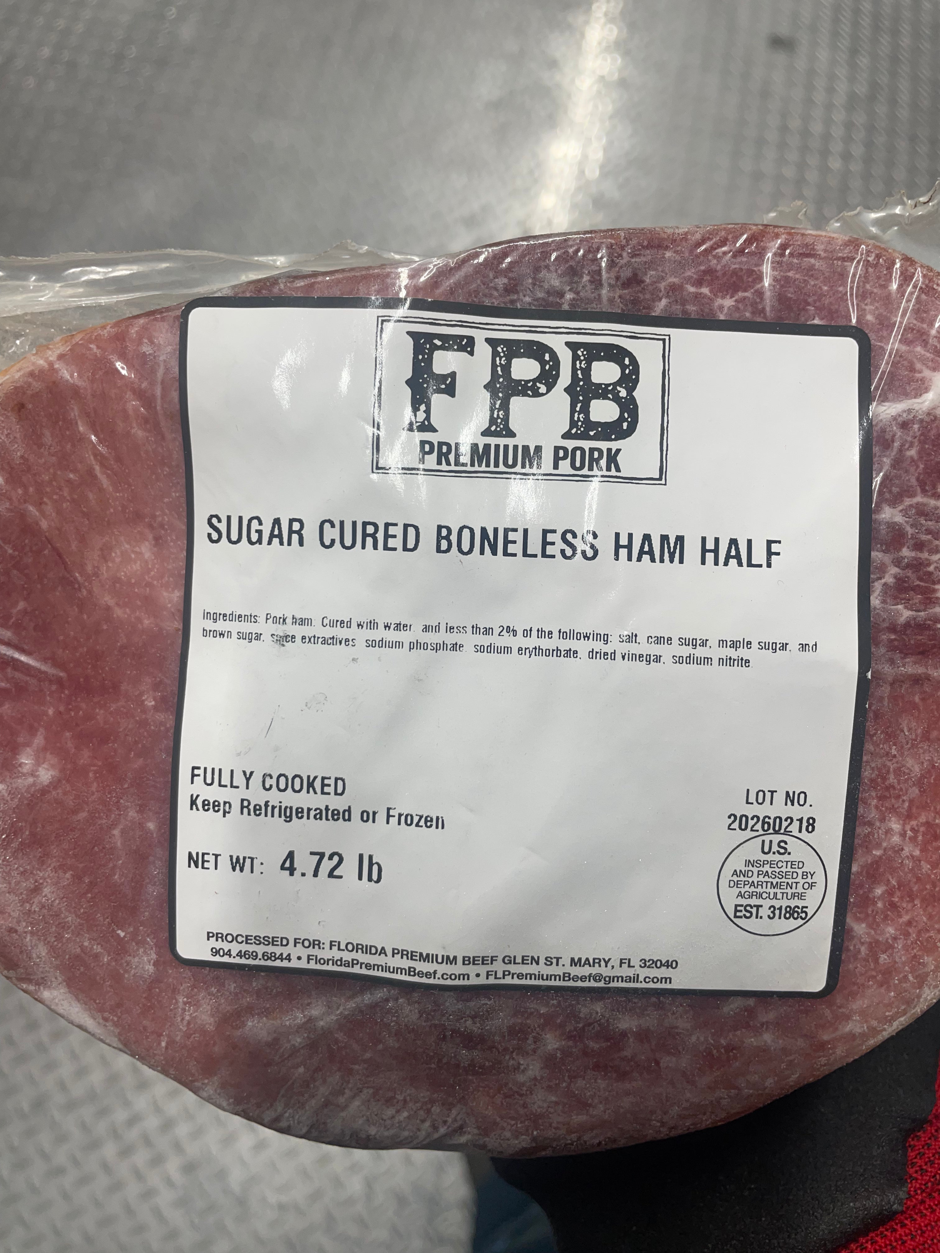 Pastured Pork Boneless Ham (Half)